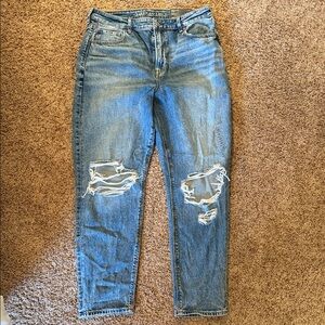 NWT American Eagle Super High-Rise Strigid Mom Jean - 14 R